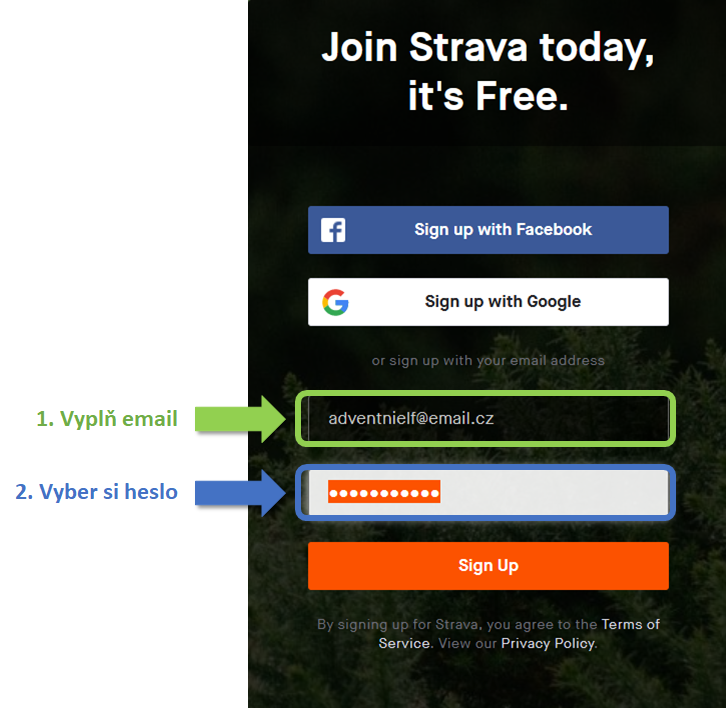 Strava join email